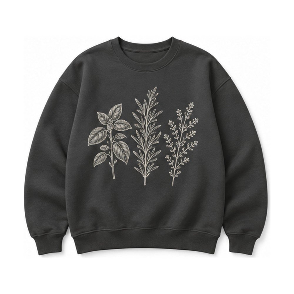 Kitchen Herb Sprigs Sweatshirt